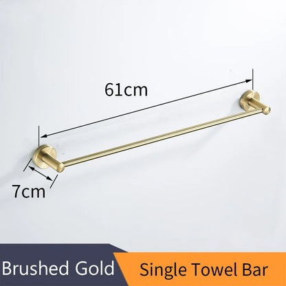 Decorbites™ Golden Swan Badezimmer-Hardware-Set: Handtuchhalter, Toilettenpapierhalter, Taschentuchhalter