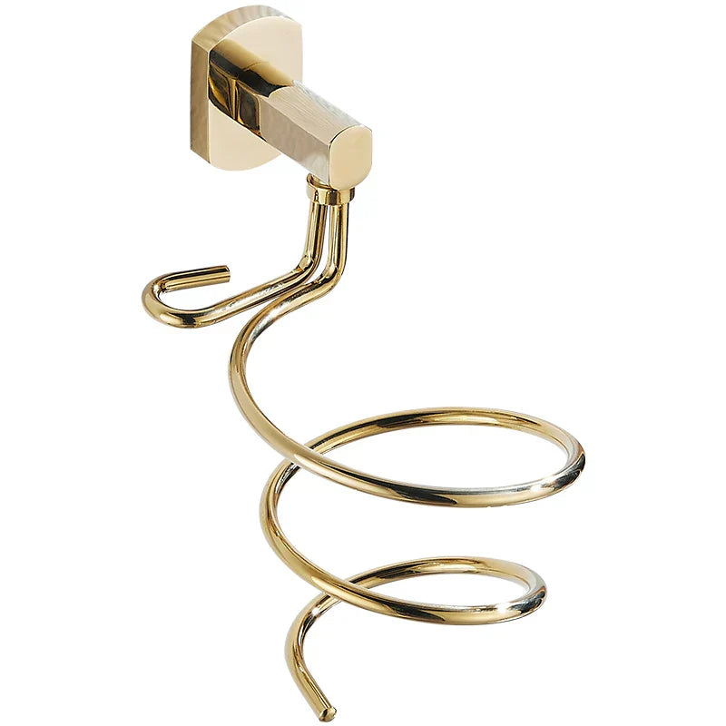 Decorbites™ Haarpflege-Organizer Wandregal - Goldener Halter für Föhn & Glätteisen