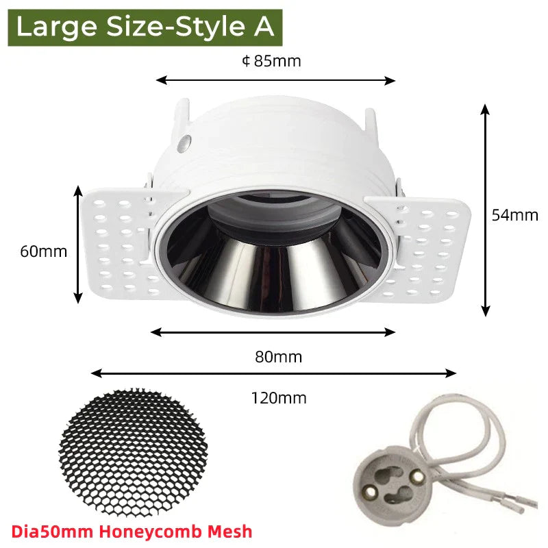 DecorBites™ Adjustable Recessed LED Ceiling Downlight for GU10/MR16/MR11 Bulbs