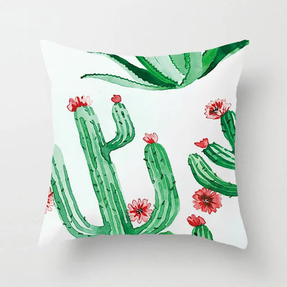 DecorBites™ Green Leaves Decorative Throw Pillowcase 45*45cm for Sofa Home Decor