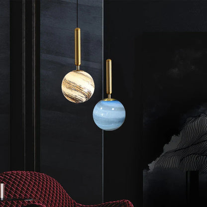 Decorbites™ Glasplanet-Hängeleuchte: Moderne LED nordische Hängelampe für Wohnzimmer Schlafzimmer Susp...