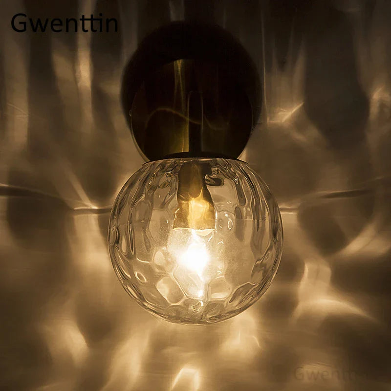 Decorbites™ Gold-Glas-Kugellampen Wandlampe | Nordische Spiegel-Wandleuchte Innenbeleuchtung