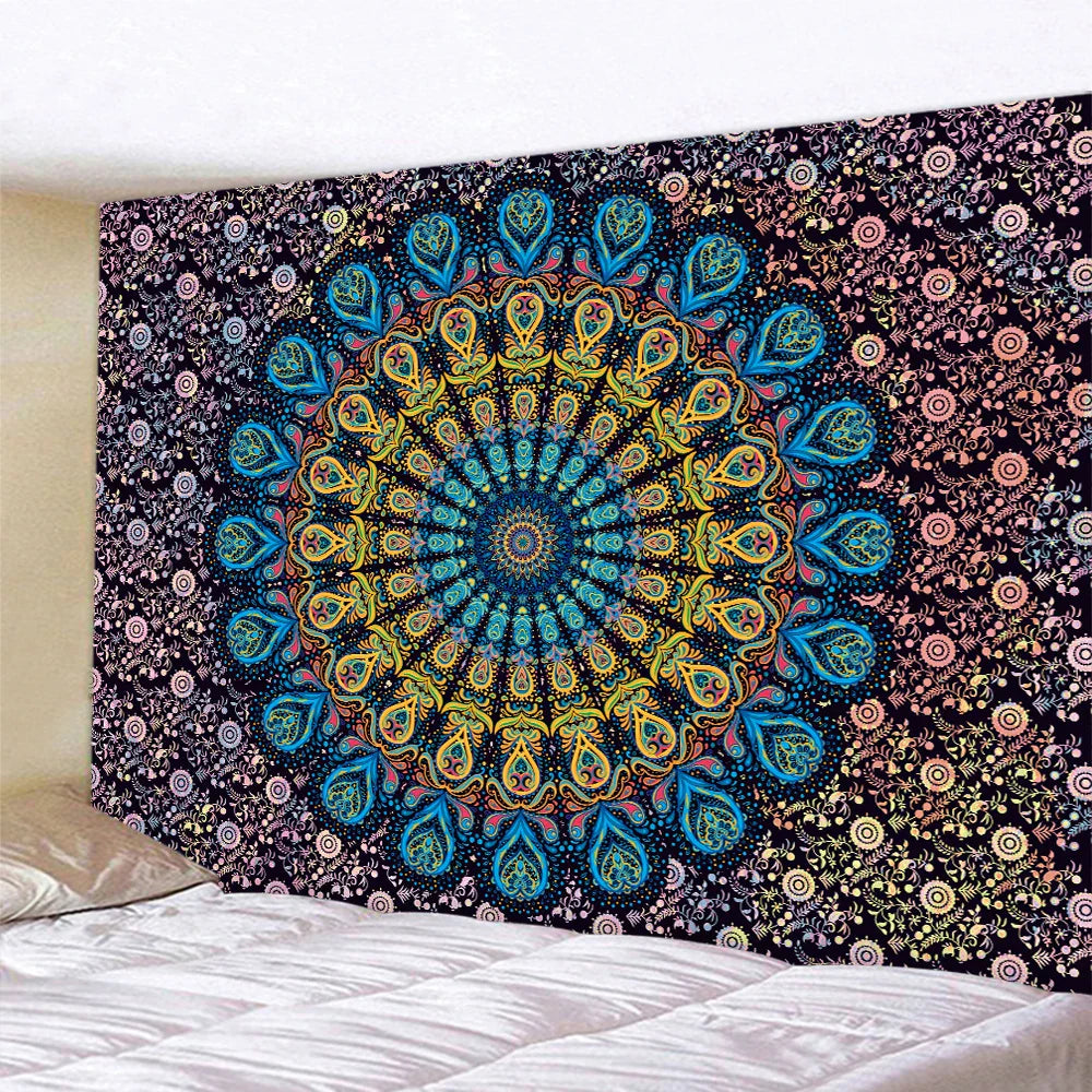 Decorbites™ Indisches Mandala Psychedelisches Wandbehang für die Heimdekoration
