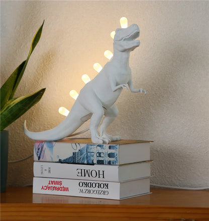 Decorbites™ Dino-LED-Schreibtischlampen – Jurassic-Schlafzimmer-Bronto T-Rex Harz-Dinosaurier-Heimdekoration-Beleuchtung