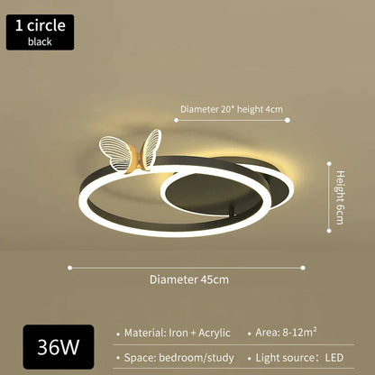 DecorBites™ Luxe Butterfly LED Ceiling Lamp: Modern, Bright & Elegant Atmosphere