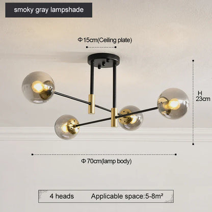 Decorbites™ Schwarz & Gold LED Runder Ball-Lüster - Elegante Beleuchtung für Zuhause