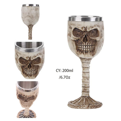 Decorbites™ Drachenkönig-Becher 200ml: Retro Edelstahl-Weinglas Gotischer Whisky-Becher