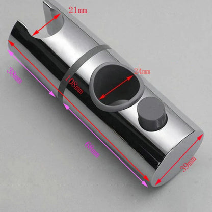 DecorBites™ Adjustable Slider Shower Head Holder Bracket Chrome Mounting Accessory