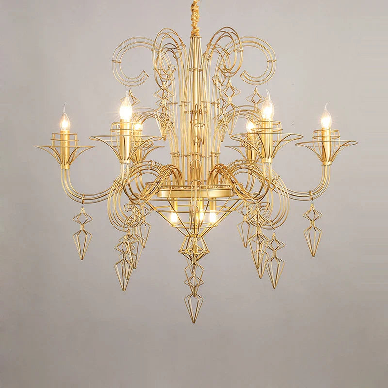 Decorbites™ Barock-Eisen-Designer-LED-Kronleuchter-Beleuchtung – Hängelampen für den Eingangsbereich
