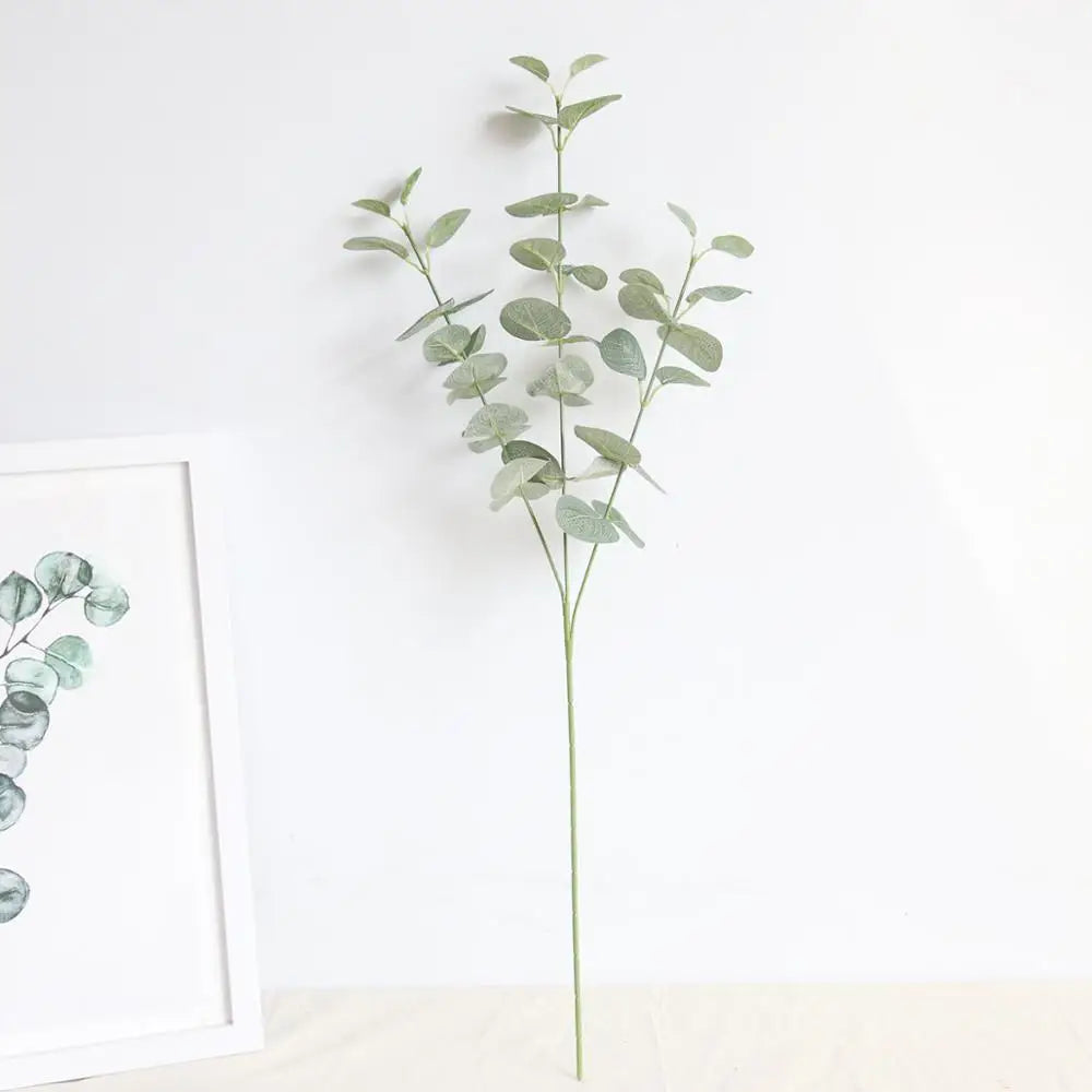 Decorbites™ Große Eukalyptus-Künstliche-Blätter-Wanddekoration für Zuhause, Laden, Garten, Party