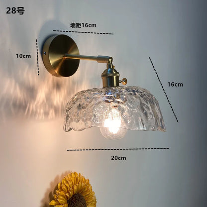 Decorbites™ LED-Wandleleuchte aus klarem Glas | Moderne Kupfer-Badspiegelleuchte Treppenlicht