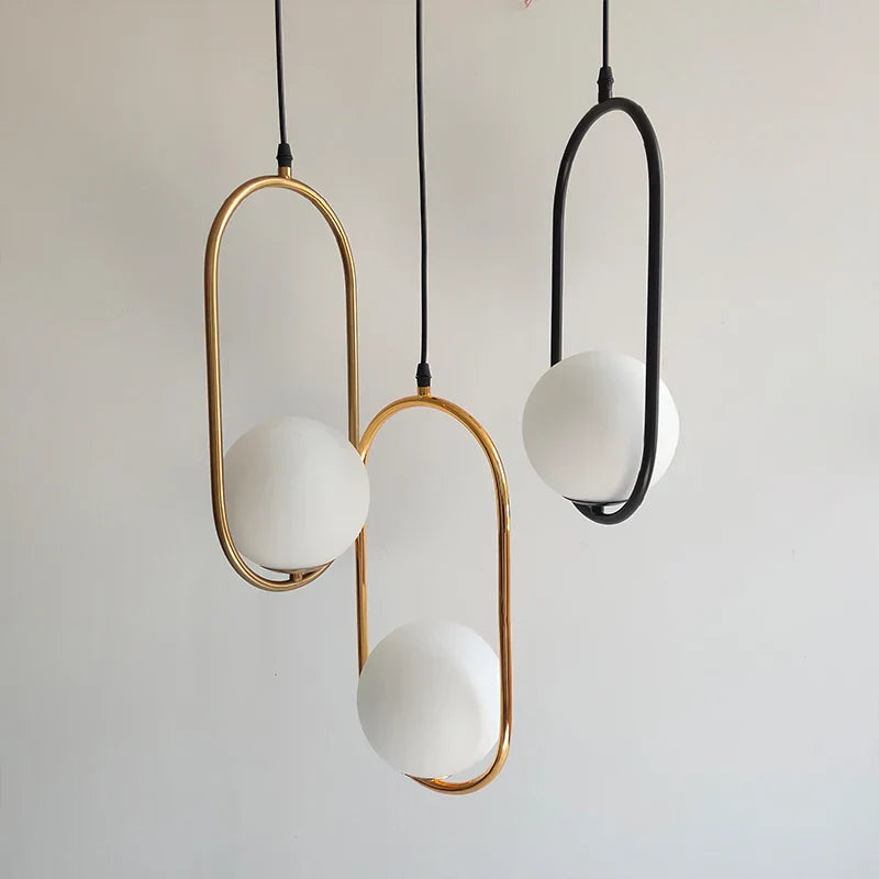 Decorbites™ Glas-Kugelleuchter | Moderne nordische LED-Hängeleuchte für Esszimmer und Bar