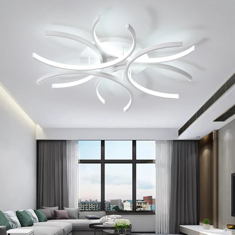 LED-Hängelusterleuchten Weiß Moderne Deckenlampe Schlafzimmer Kreis Dachboden Wohn-Esszimmer Küche Innenbeleuchtung Armatur