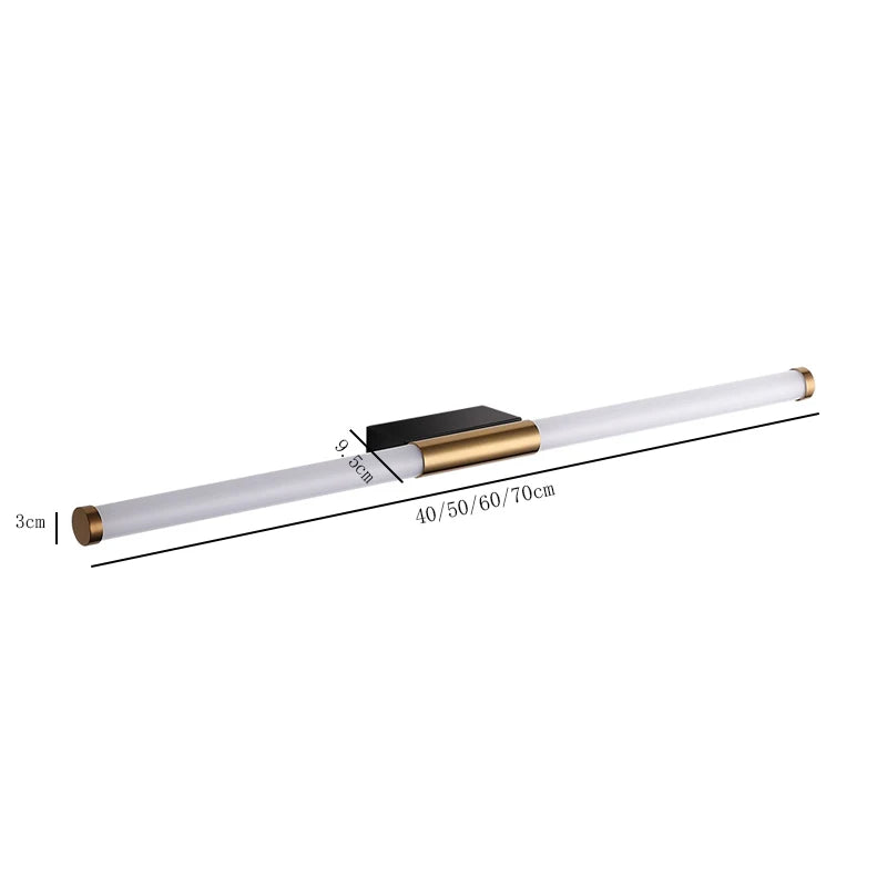 Gold Tube LED Sconce