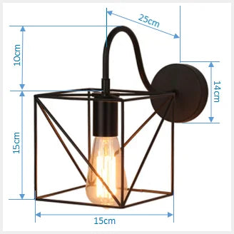 Decorbites™ Eisenkäfig-Wandlampe Vintage LED-Licht für Innenbeleuchtung