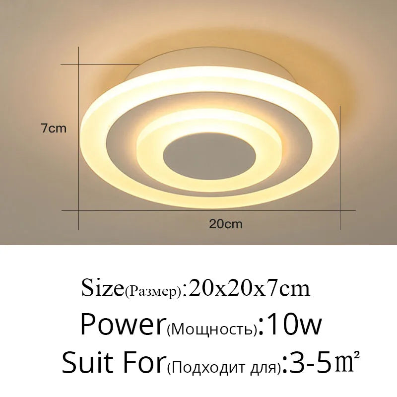DecorBites™ LED Ceiling Light for Modern Indoor Lighting in Minimalist Style