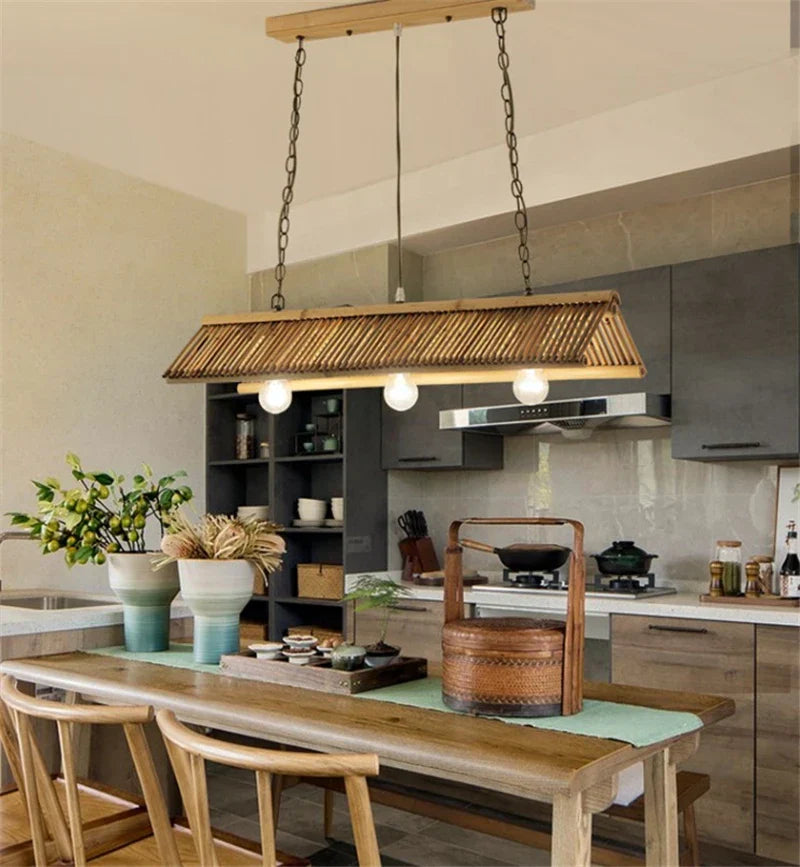 Decorbites™ Bambus-Hängeleuchter: Chinesisches Klassik-Design für Küchen-, Café-, Bar-, Gasthaus- und Restaurantbeleuchtung