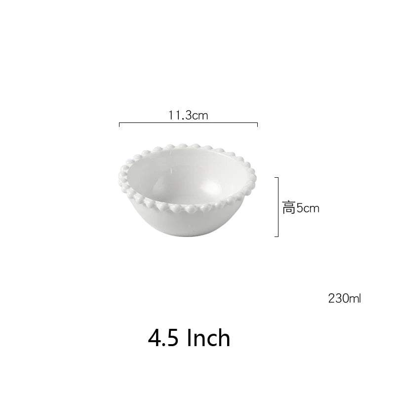 Decorbites™ Herzförmiges Perlmutt-Essbesteck-Set - Elegantes Porzellan-Tafelgeschirr für Salat, Suppe, Steak