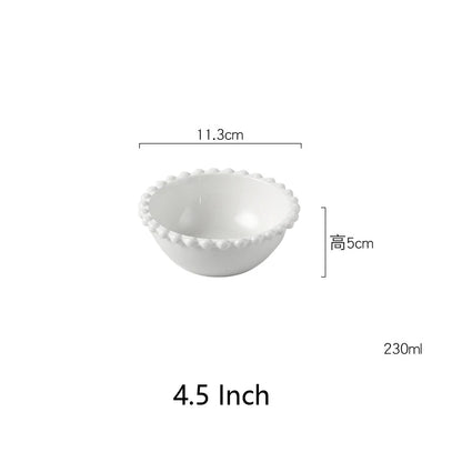 Decorbites™ Herzförmiges Perlmutt-Essbesteck-Set - Elegantes Porzellan-Tafelgeschirr für Salat, Suppe, Steak