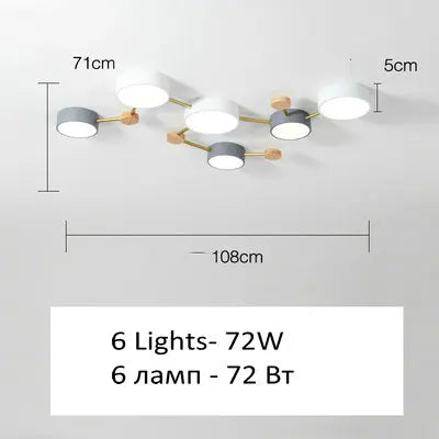 Decorbites™ LED-Holz-Deckenleuchter für Wohnzimmer, Schlafzimmer, Kinderzimmer-Dekoration