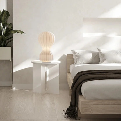 DecorBites™ Gatto Silk Table Lamp Modern Minimalist LED Bedroom Decoration
