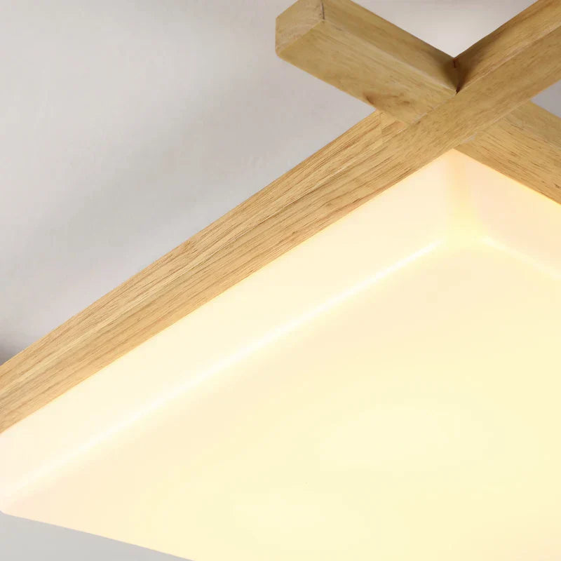Decorbites™ Japanische Holz-Deckenleuchte Tatami-Lampe Einbauleuchte Wohnzimmer Schlafzimmer Quadratisch