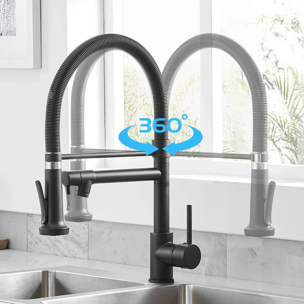 Black Dual Spout Faucet