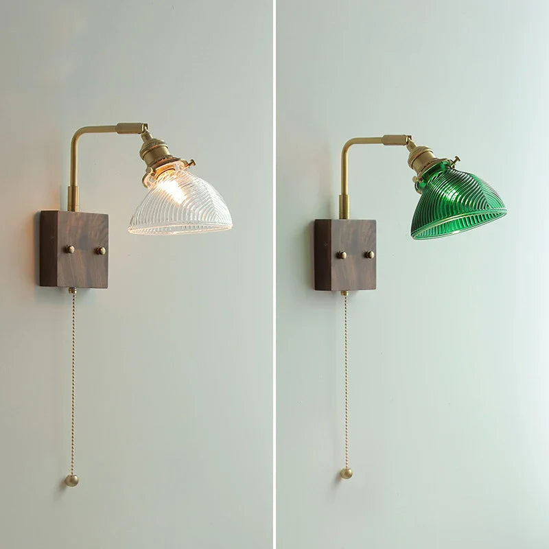 Decorbites™ Klares Glas LED Wandlampen mit Zugschalter, drehbares modernes nordisches Wandlicht