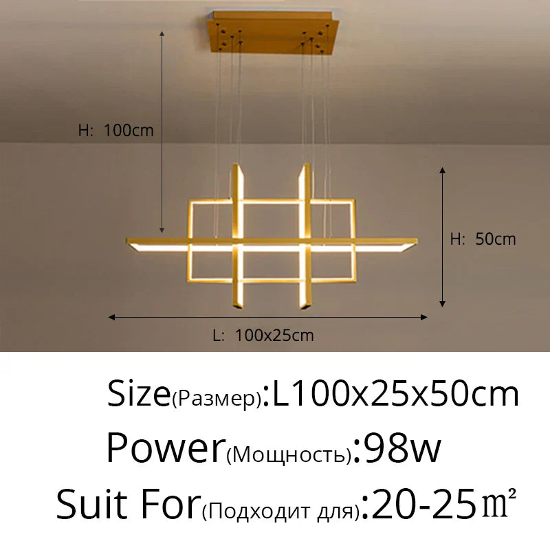 DecorBites™ Geometric Aluminum Pendant Lights for Living Bedroom Restaurant Dining Kitchen Home Décor