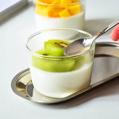 Decorbites™ Glas-Dessert-Cup-Set, 250 ml hitzebeständiges Milchtee-Pudding-Wasserfläschchen