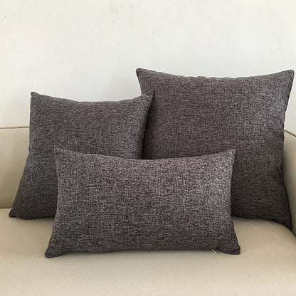 DecorBites™ Ivory Sofa Cushion Cover Solid Basic 30x50cm - 60x60cm