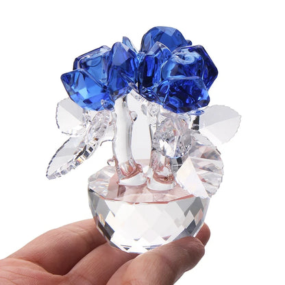 Decorbites™ Kristall-Rosenblumen-Träume Glas-Papiergewicht-Bouquet-Skulptur