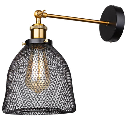 DecorBites™ Industrial LED Cage Wall Light Retro Loft Sconce Lights E27 Fixture