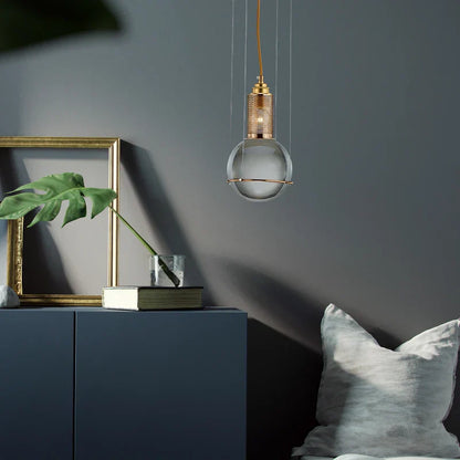DecorBites™ Crystal Ball LED Pendant Light for Dining Room Living Bedroom Bedside