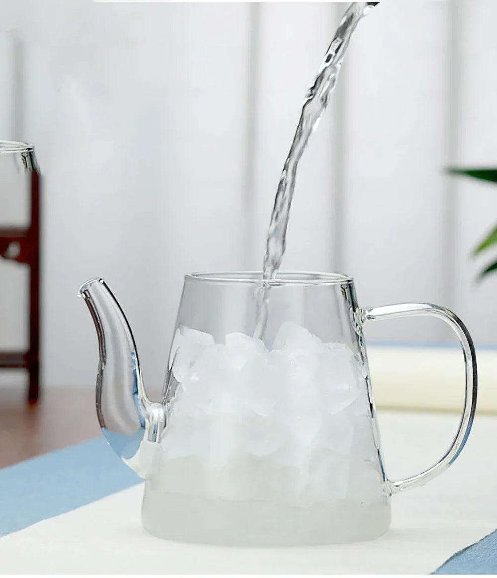 Decorbites™ Glas-Teekanne mit Infuser: Gefilterte Teekanne für Oolong, Puer, Kaffee und Blumentee