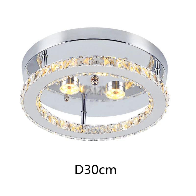 Decorbites™ Kristall-LED-Deckenleuchte: Edelstahl-Rundarmatur für Schlafzimmer, Küche, Badezimmer