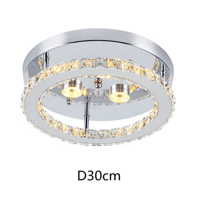 Decorbites™ Kristall-LED-Deckenleuchte: Edelstahl-Rundarmatur für Schlafzimmer, Küche, Badezimmer