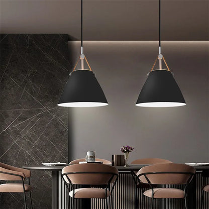 Decorbites™-Leder- und Eisen-Finish-Hängelampe für Küche, Esszimmer und Wohnzimmer