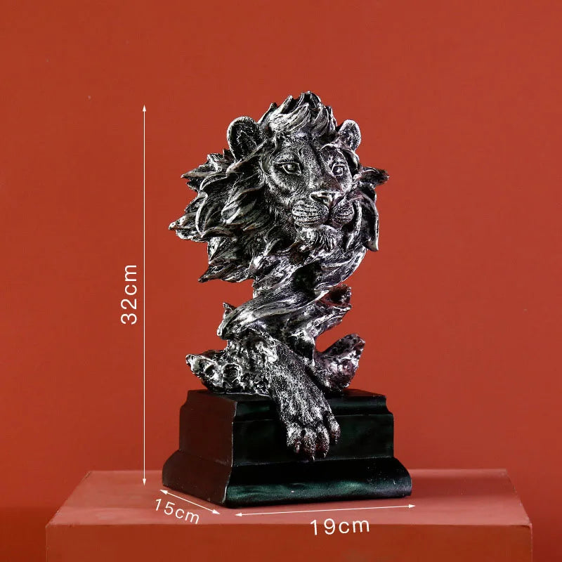 Decorbites™ Löwenharz-Skulptur Figur - Abstrakte nordische Wohnraumausstattung