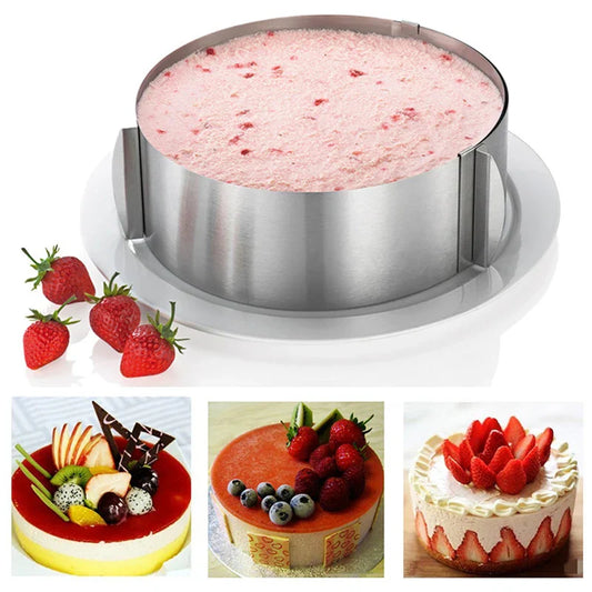 Decorbites™ verstellbarer Edelstahl-Kuchenschneider & Mousse-Ring-Runder Ausstecher