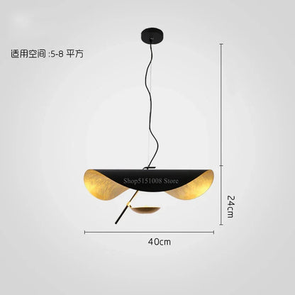DecorBites™ Gold Texture LED Pendant Light Fixture for Living Room & Bedroom Decor