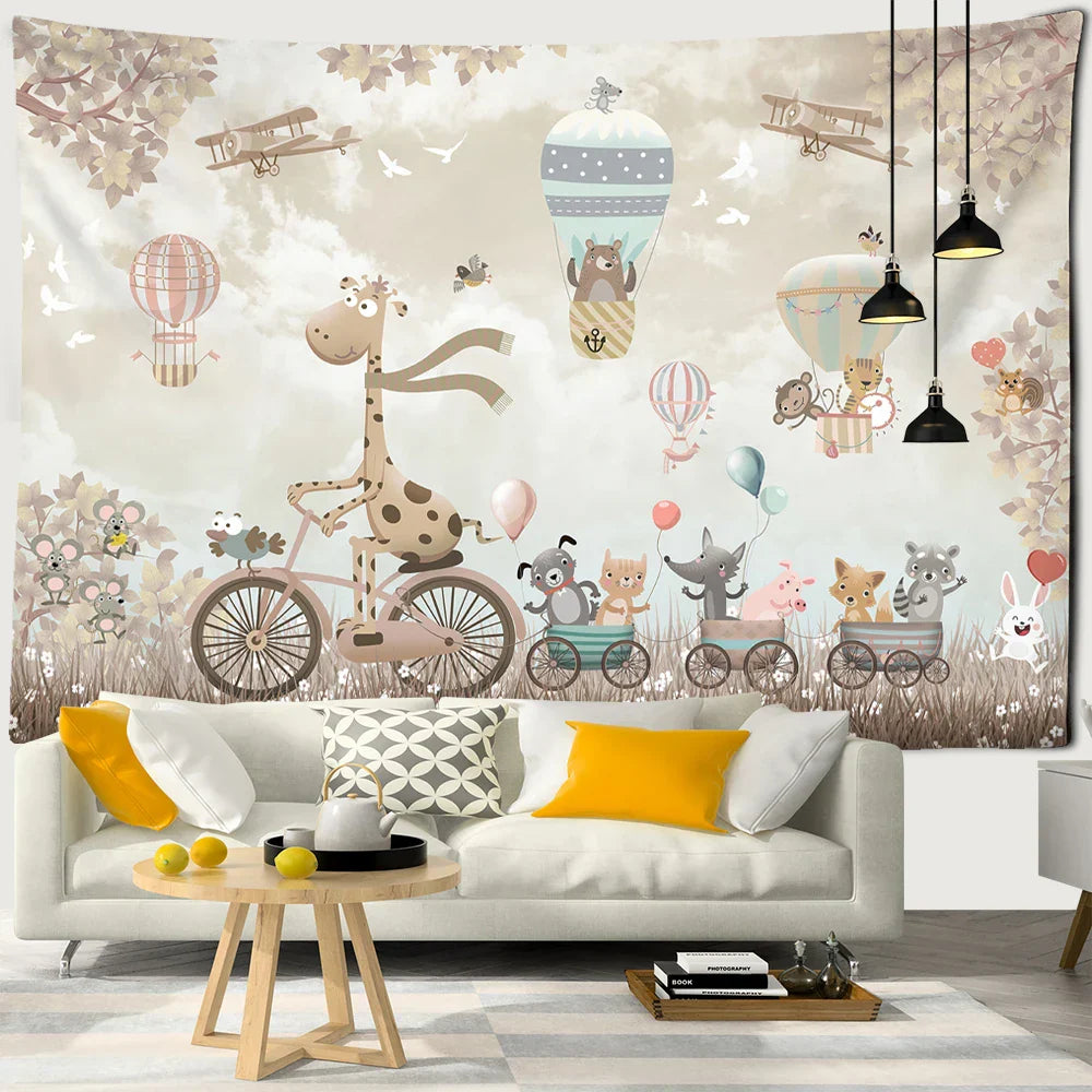 Polyester Bear Tapestry Decor