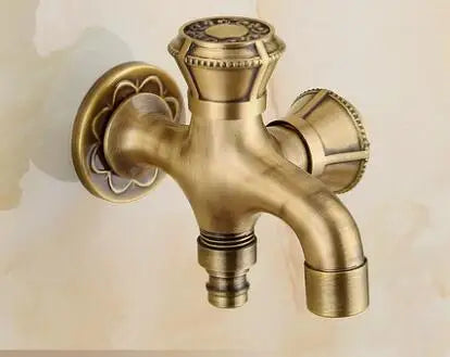 Decorbites™ Drache geschnitzter antiker Messing-Gartenhahn Einziger Kaltwasserhahn für draußen ★
