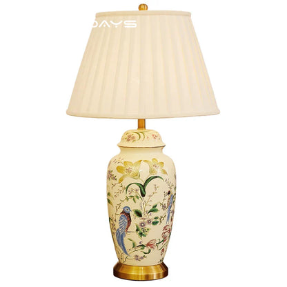 Decorbites™ Land Blumen Vogel Keramik Tischlampe Modern Einfach Retro Schlafzimmer Nachttisch