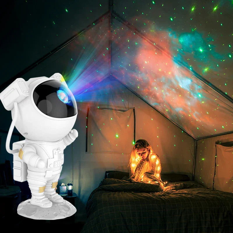 Decorbites™ Astronauten-Himmelprojektor-Nachtlicht: USB-Schlafzimmer-Tischlampe & Wohnraumdekoration