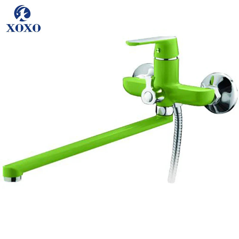 DecorBites™ Green Spray Painted Brass Bath Shower Faucet