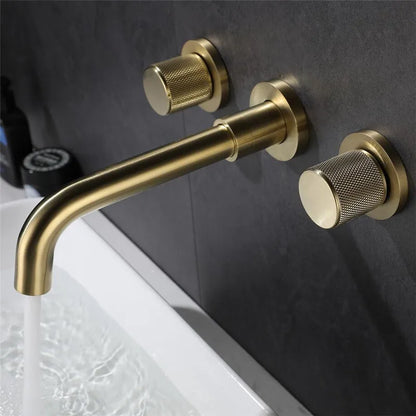 Bathroom Faucet Brushed Gold Wall Mount