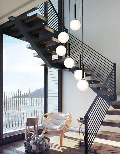 DecorBites™ Glass Ball LED Pendant Light for Bedroom and Bar, Modern Globe Hanging Ceiling Lamp