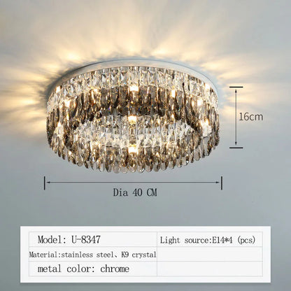 Decorbites™ Kristall-Chrom-Deckenleuchte – Einfache Moderne Nordische Beleuchtung für Wohnzimmer, Esszimmer und Schlafzimmer