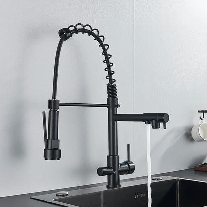 Decorbites™ Küchen-Wasserfilterarmatur: Dreifach-Auslauf-Mischer, 360° Drehung, Reinigung von Trinkwasser